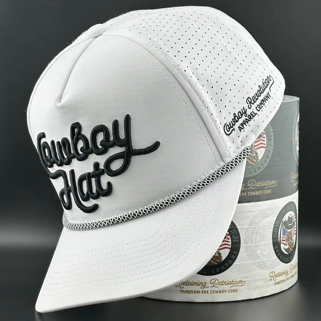 “Cowboy Hat” Summer Edition - Performance Trucker Rope Hat - White