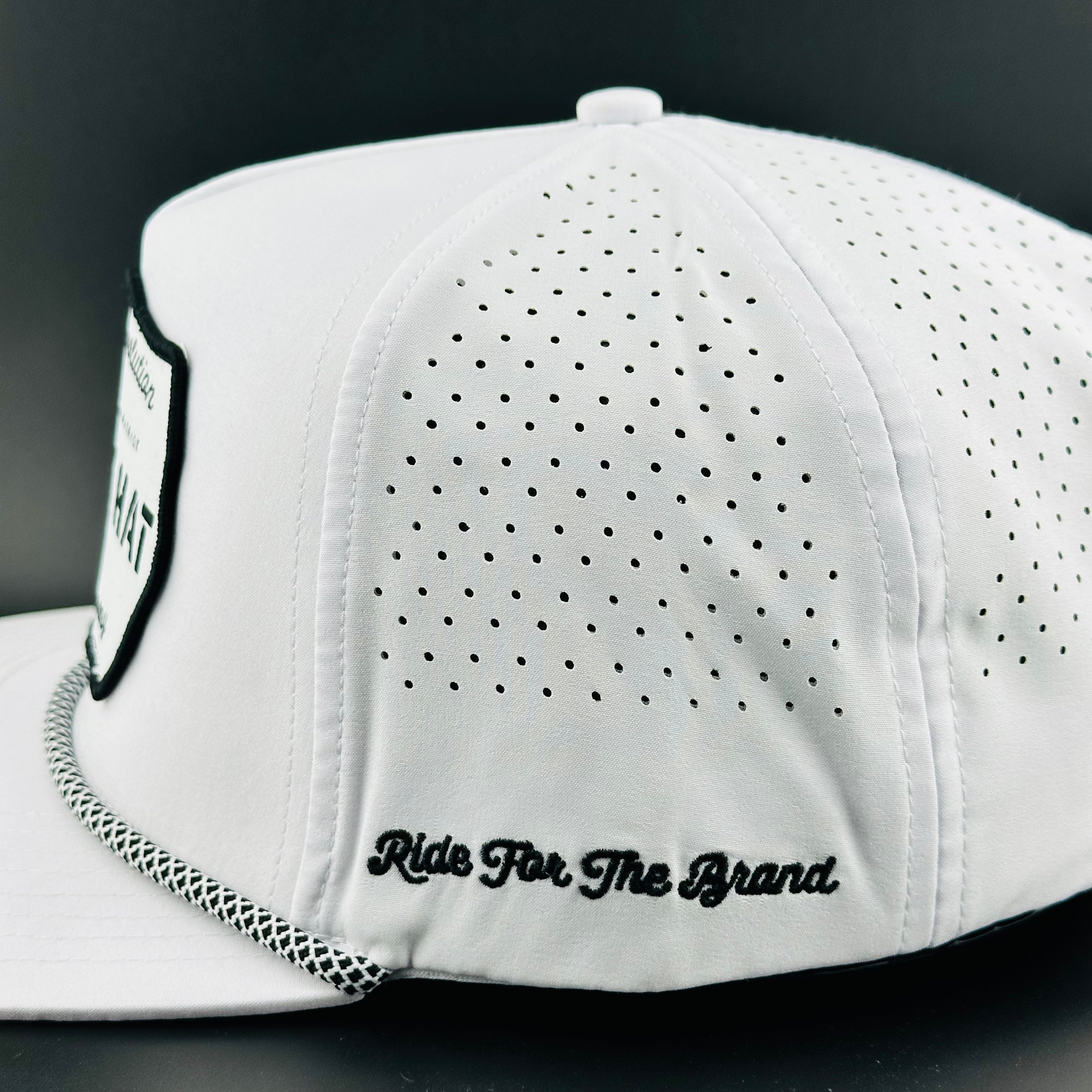 “Cowboy Hat” Performance Patch Rope Hat - White