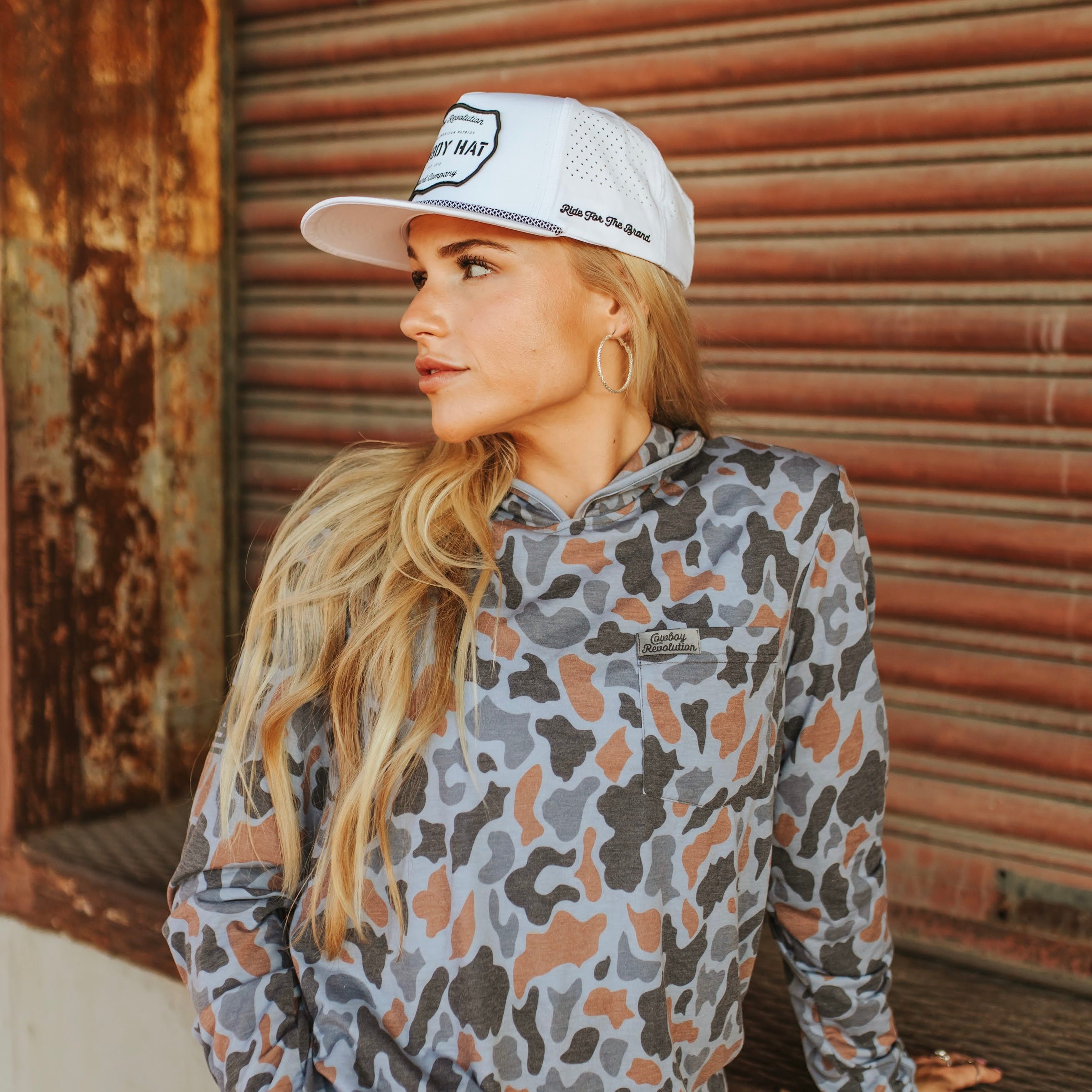 “Cowboy Hat” Performance Patch Rope Hat - White