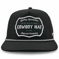 “Cowboy Hat” Performance Patch Rope Hat - Black