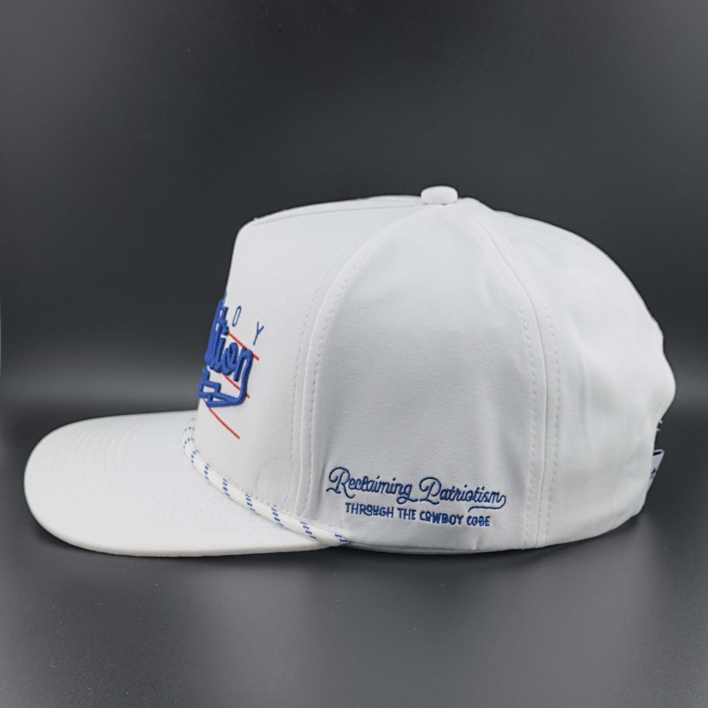 “Lightning" Logo - 5-panel Performance Hat - White